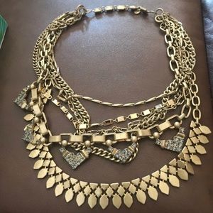 Stella and Dot Gold Versatile 8 Way Necklace
